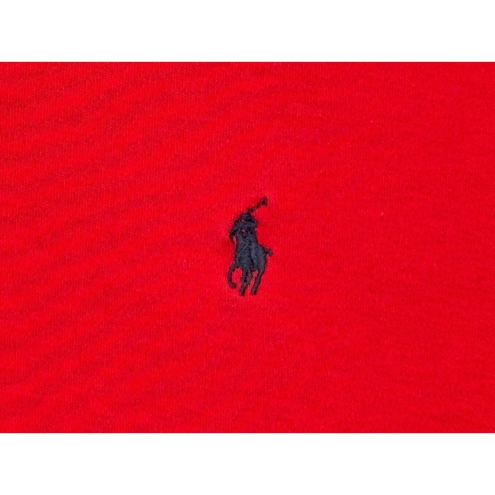 Polo Ralph Lauren Mens Large Red Short Sleeve Cotton Pique Pony Logo Polo Shirt - Picture 7 of 7